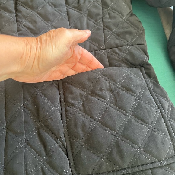 Esprit Women’s Quilted Collared Jacket Coat Black Zipper Size Large - Picture 6 of 12